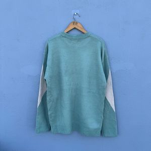 Argyle Pattern Knit Sweater