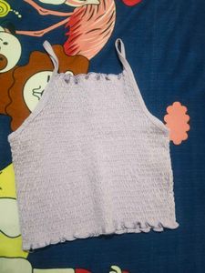 Lilac Smocked Halter Top