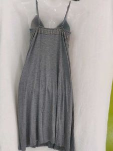 M&amp;S Gray Lace Trim Cami Nightgown