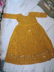 Beautiful Yellow Embellished Gown