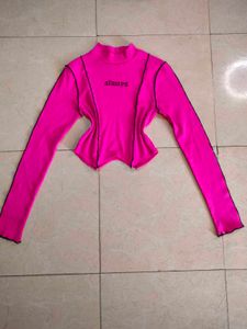 Y2K Pink Long Sleeve Top💓🌺👄🌷🦄🦩🍧🍭