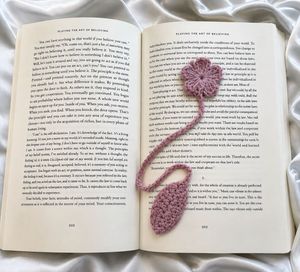 Handmade Crochet Flower Bookmark