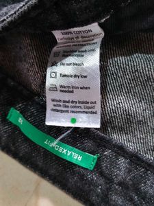 Glitchez Charcoal Black Relaxed fit jeans