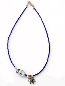 Boho Beaded Sun Charm Necklace