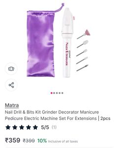 Nail Drill & Bits Kit fir Manicure & Pedicure