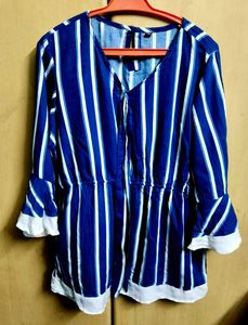 Striped V-Neck Top