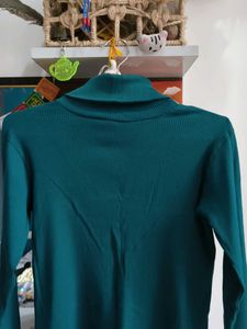 Teal Turtleneck Long Sleeve Top