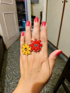 Boho Flower Statement Ring
