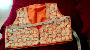 Orange Embroidered Vest