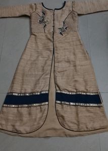 Lehanga Set Of Blue And Biscuit Colour