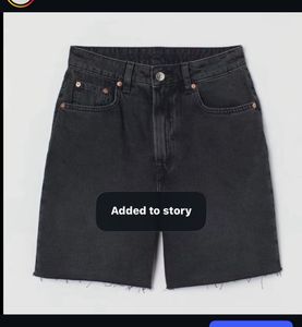 Women's Charcoal Denim Shorts