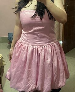 Pink Strapless Mini Dress