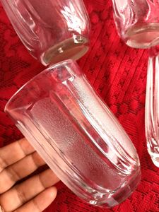Set of 4 Clear Tumbler Glasses