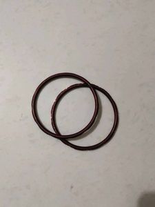 Exquisite Maroon Bangles with Gold Accents