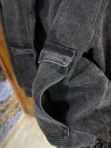 NUON WESTSIDE BLACK CHARCOAL DENIM JACKET S
