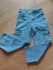 Light Wash Cargo Jeans
