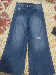 Wide Leg Denim Jeans
