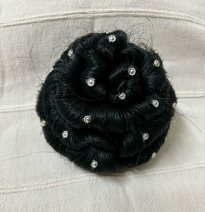 Black Diamond Studded Hair Bun