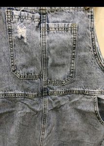 Ripped Baggy Vintage Denim Overalls