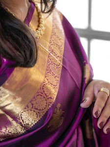 Beautiful Purple Silk Saree