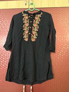Sangria floral yoke design short kurti