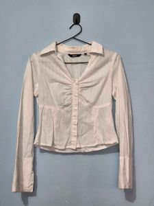 Women's White Button-Up Shirt