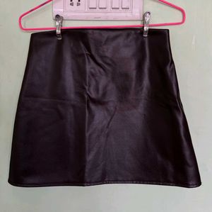 Faux Leather Mini Skirt