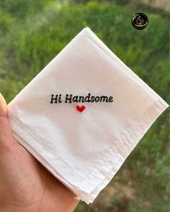 Customise Name and any words Embroidery Handkerchi