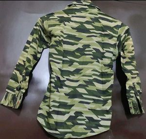 Olive Color Shirt For 4- 5 Year Boy