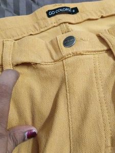 Go colours Mustard Yellow Straight Leg pant