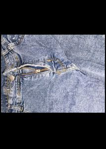 Grey straight Leg Denim Jeans