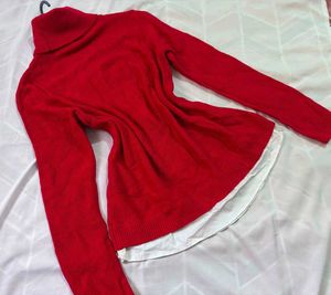 💟Original Spirit Red Turtleneck Sweater M