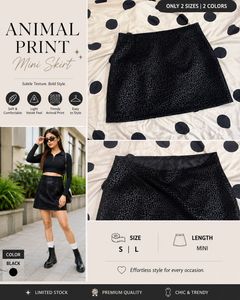 Animal Print Mini Skirt