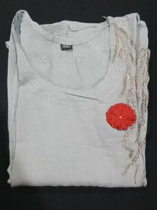 Grey Embellished Kurti