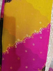 Kamal Sarees Zomato Foil Zig-Zag Saree