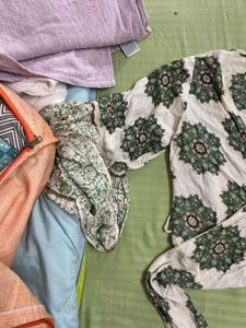 Bohemian Print Wrap Top