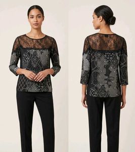 Zara Basic Chic Black Lace Top