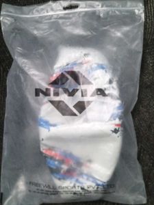 Football | Nivia Storm Rubber Moulded | White Mult