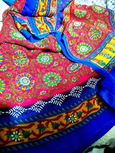 Vibrant Printed Saree