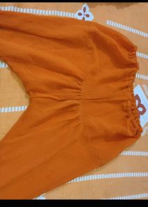Embroidered Orange Leggings