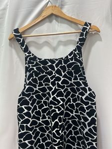 Stylish Black &amp; White Animal Print Jumpsuit