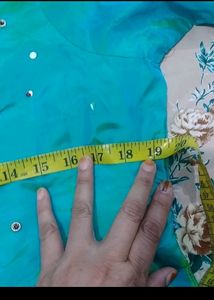Teal Kimkhab Banarsi Gharara Garara