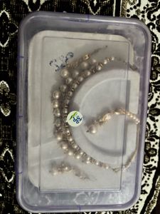 Elegant Pearl &amp; Crystal Choker Set