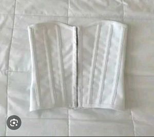 PrettyLittleThing White Corset Top