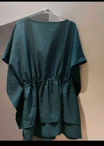Elegant Teal Batwing Top