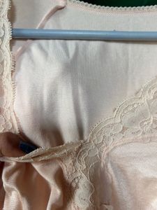 Ivory Lace Satin Nightdress