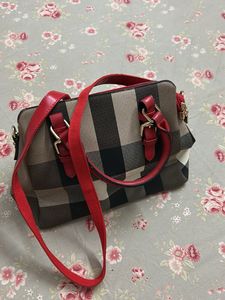Classic Plaid Satchel Handbag