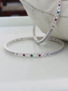 Pure Silver Bangles (wt:-18.400g)