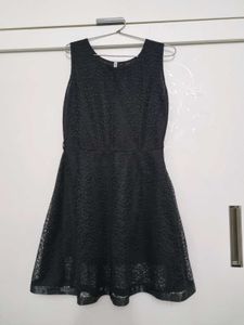 U&F Black Fit & Flare Party Dress