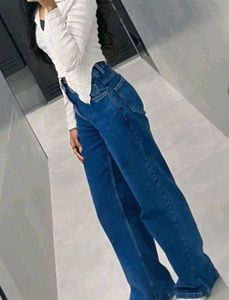 dark blue baggy jeans